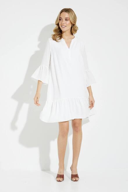 Ruffled Hem Dress Style 231230. White