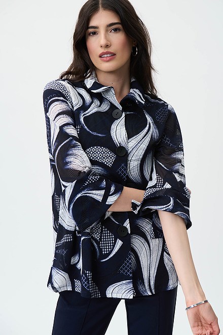 Swirl Print Jacket Style 231244