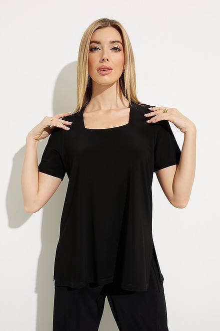 Pleated Front Top Style 231264. Black