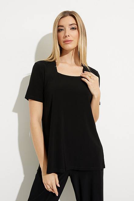 Pleated Front Top Style 231264. Black. 3
