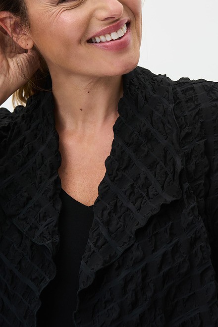 Crinkle Texture Cover-Up Style 231266. Black. 2