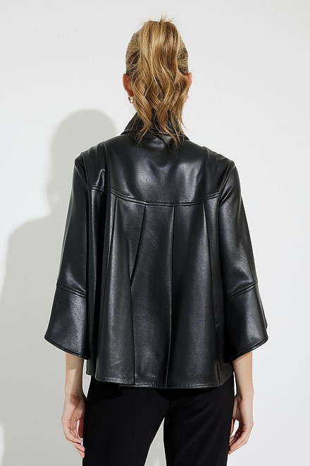 Faux Leather Jacket Style 231290. Black. 2