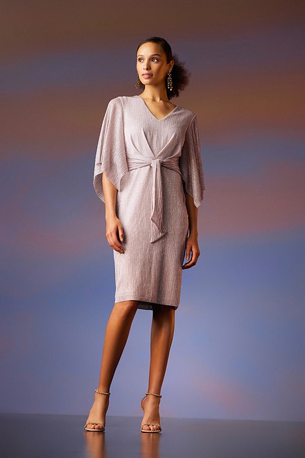 Draped Sleeve Dress Style 231715. Rose. 7