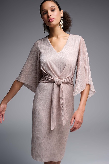 Draped Sleeve Dress Style 231715. Rose. 4