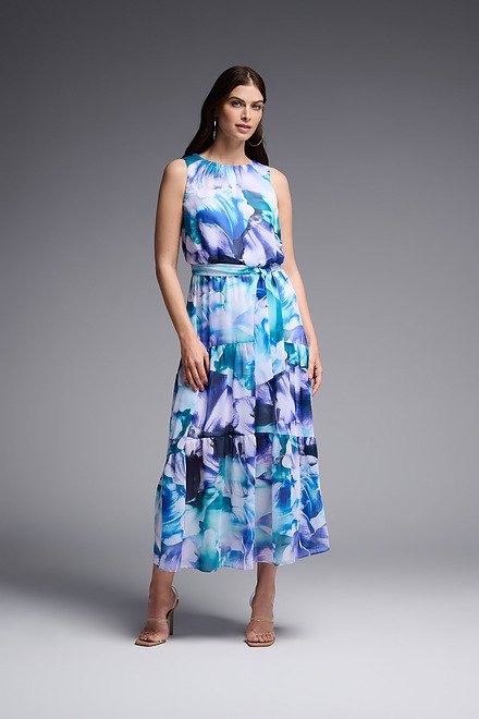 Sleeveless Maxi Dress Style 231716. Vanilla/multi
