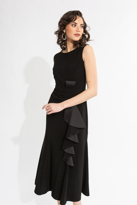 Gathered Waist Dress Style 231719. Black