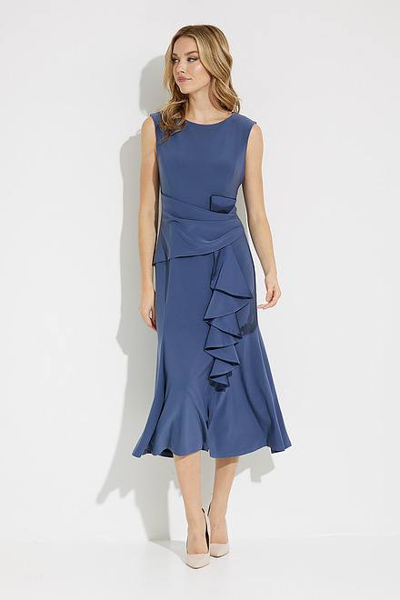 Gathered Waist Dress Style 231719. Mineral blue