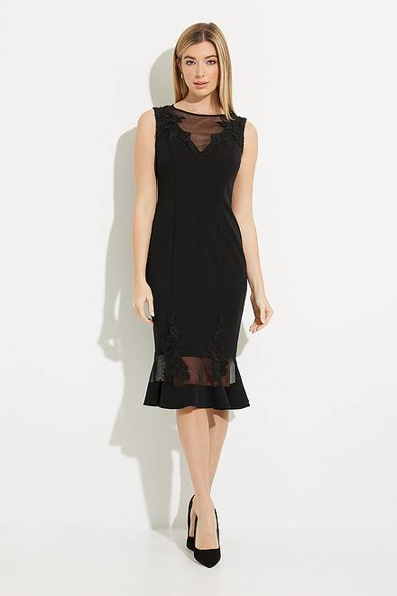 Mesh Detail Dress Style 231729. Black. 5