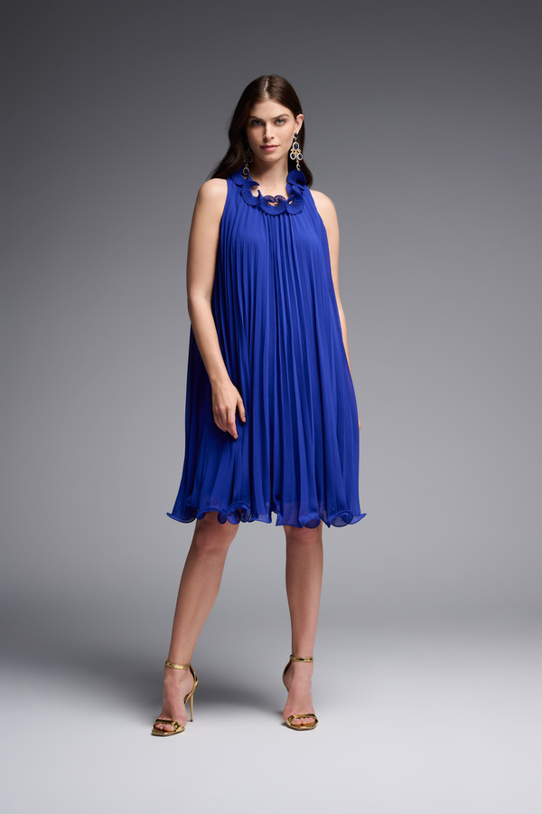 Pleated Swing Dress Style 231730. Royal Sapphire 163