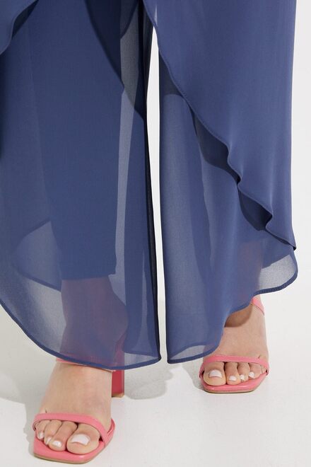 Jupe-culotte ample Mod&egrave;le 231737. Mineral Blue. 4