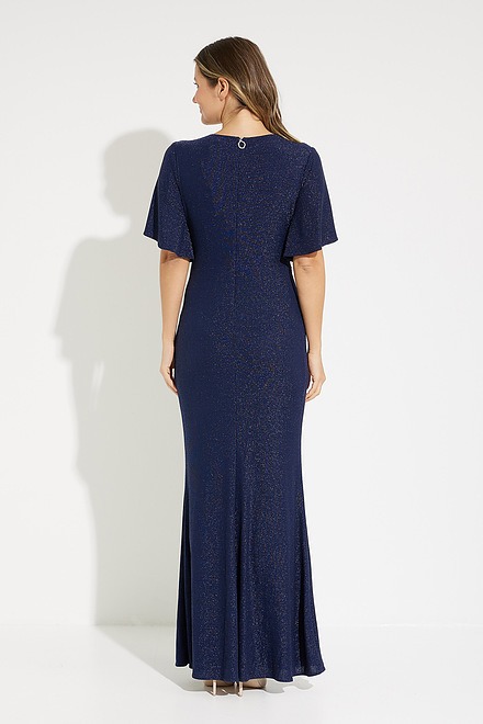 Wrap Front Gown Style 231749. Navy. 2