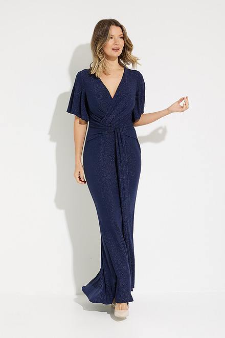 Wrap Front Gown Style 231749. Navy. 5