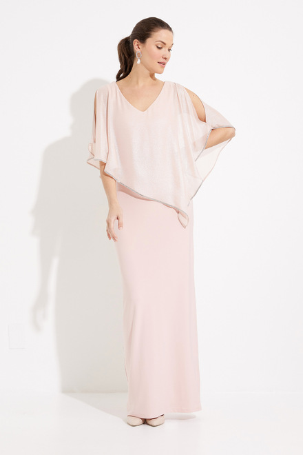 Chiffon Overlay Dress Style 231762. Rose