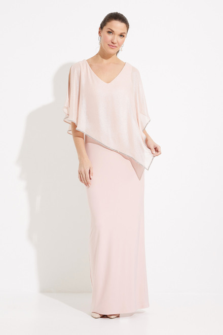Chiffon Overlay Dress Style 231762. Rose. 5
