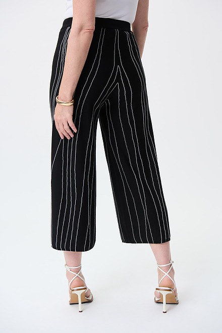 Wide Leg Striped Pants Style 231939. Black/vanilla. 2