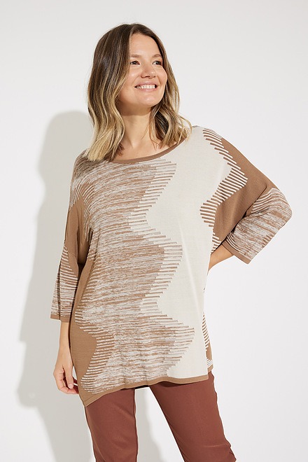 Abstract Print Relaxed Fit Top Style 231940. Tiger's Eye/moonstone. 3