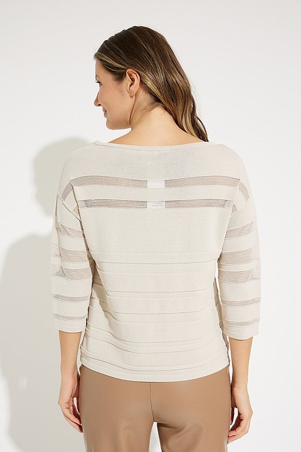 Textured Striped Top Style 231949. Moonstone. 2