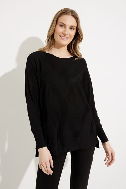 Textured Knit Top Style 231950. Black