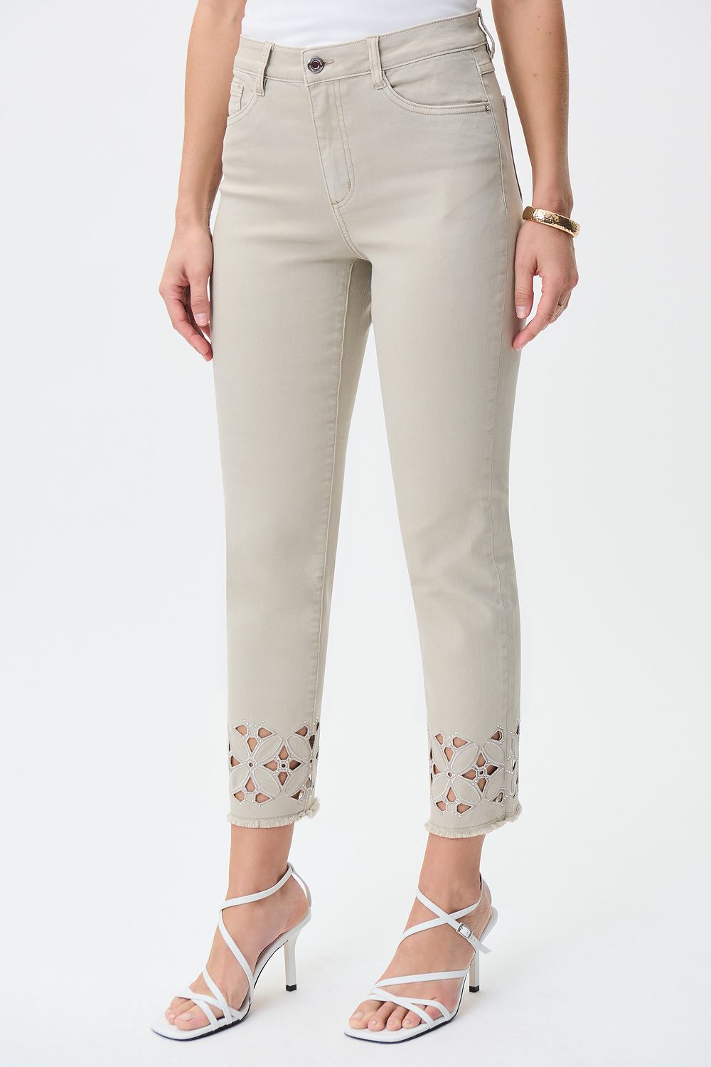 Cut-Out Detail Pants Style 231960. Moonstone