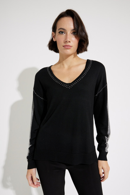 Studded Sweater Style EW29070. Black