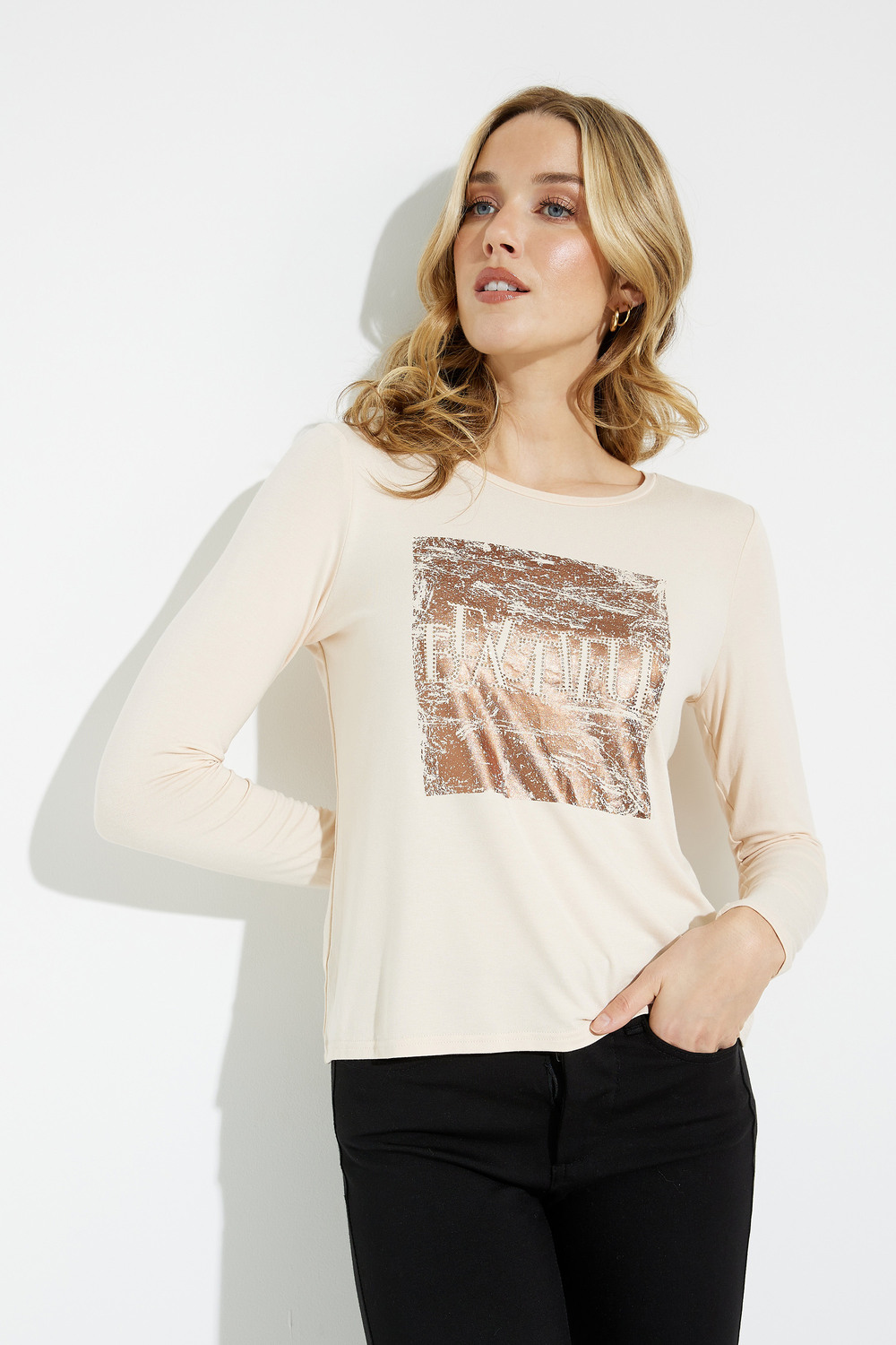 Graphic Tee Style A40017. Sand