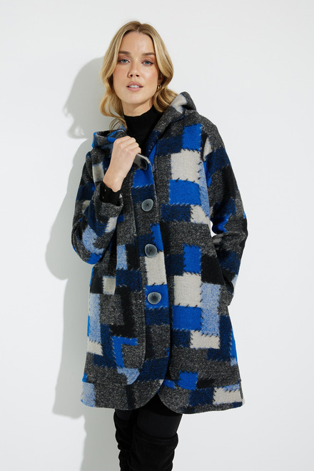 Patchwork Coat Style A40025. Blue/multi