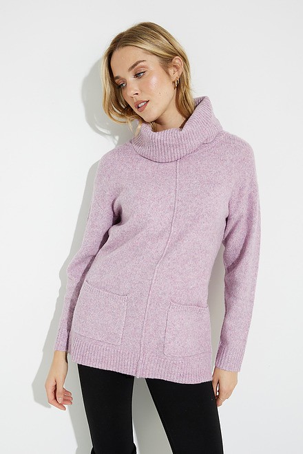 Cowl Neck Sweater Style A40190. Mauve. 2
