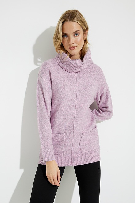 Cowl Neck Sweater Style A40190. Mauve. 4