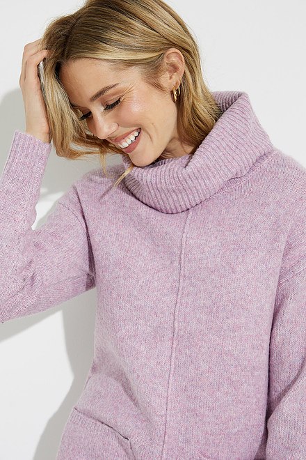 Cowl Neck Sweater Style A40190. Mauve