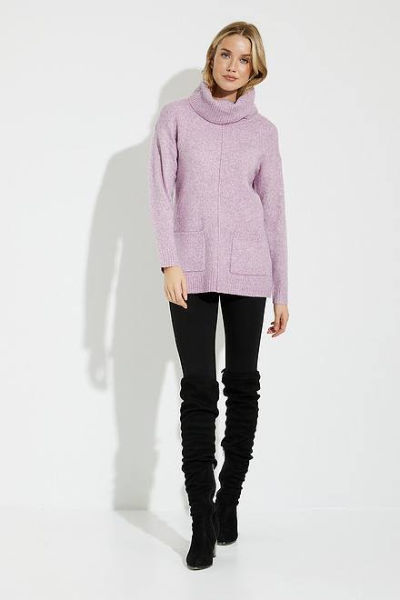 Cowl Neck Sweater Style A40190. Mauve. 5