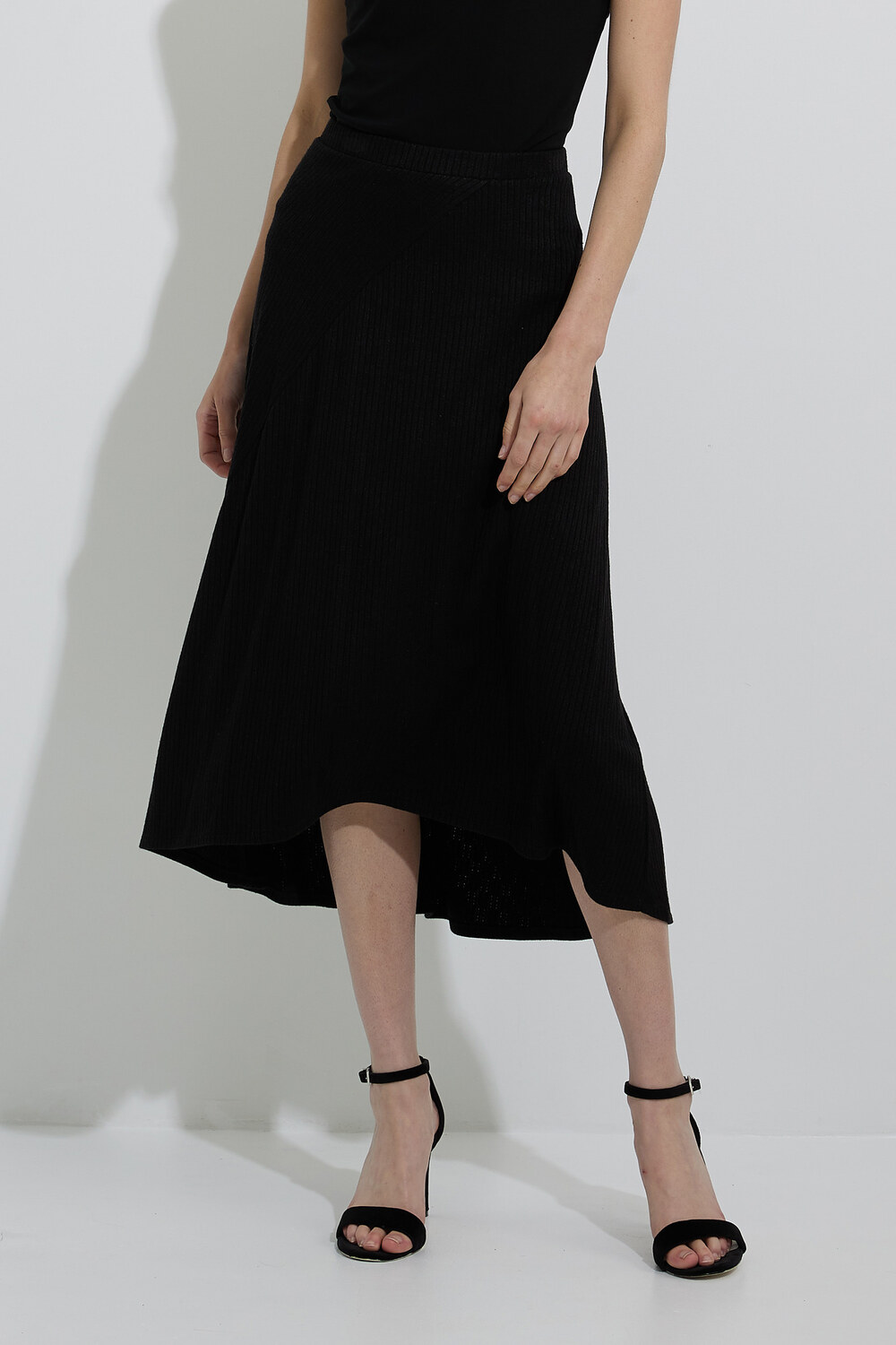 Cozy Rib Skirt Style F221306. Black Onyx