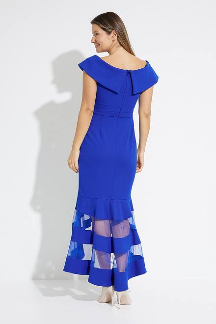 Drop Shoulder Dual Fabric Dress Style 223743. Royal Sapphire 163. 2