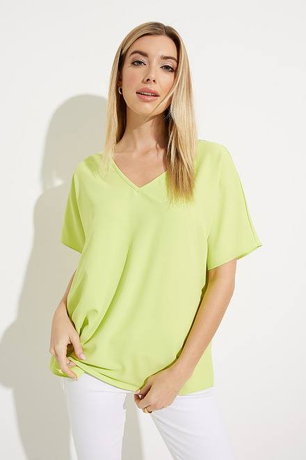 Loose V-Neck Top Style 231002