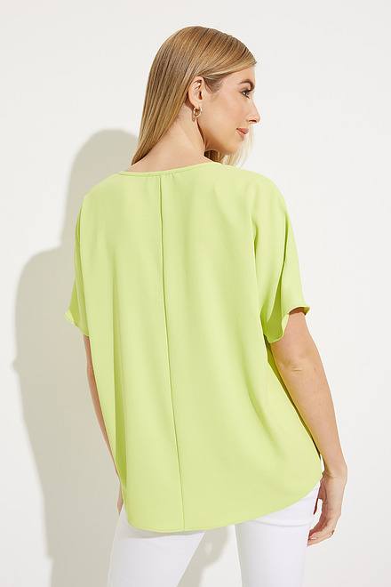 Loose V-Neck Top Style 231002. Exotic Lime. 2