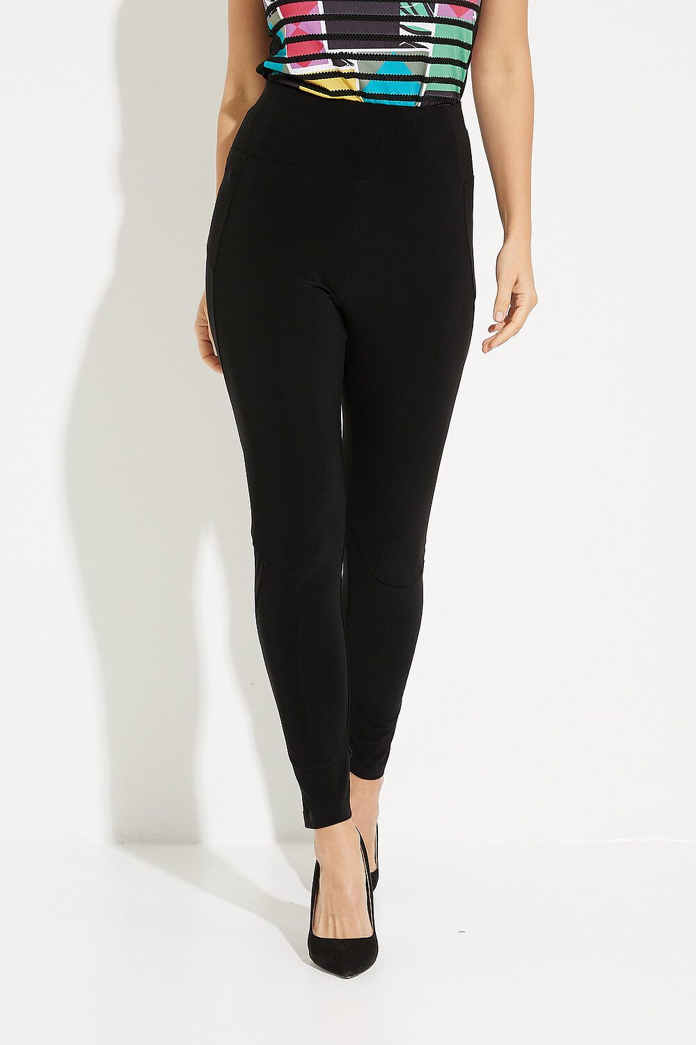 High-Waisted Clean Front Pants Style 231012. Black