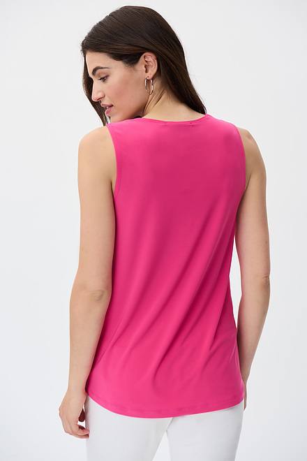 Cut-Out Neckline Top Style 231058. Dazzle Pink. 2