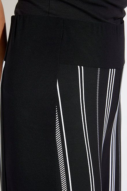 Pinstripe Wide Leg Pants Style 231071. Black/vanilla. 4