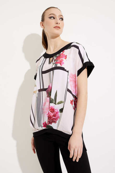 Floral Dolman Sleeve Top Style 231072. Vanilla/Multi