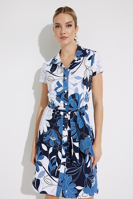 Floral Print Shirt Dress Style 231083. Vanilla/multi. 3