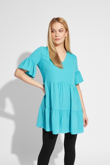 Ruffled Trapeze Tunic Style 231086. Palm Springs. 3