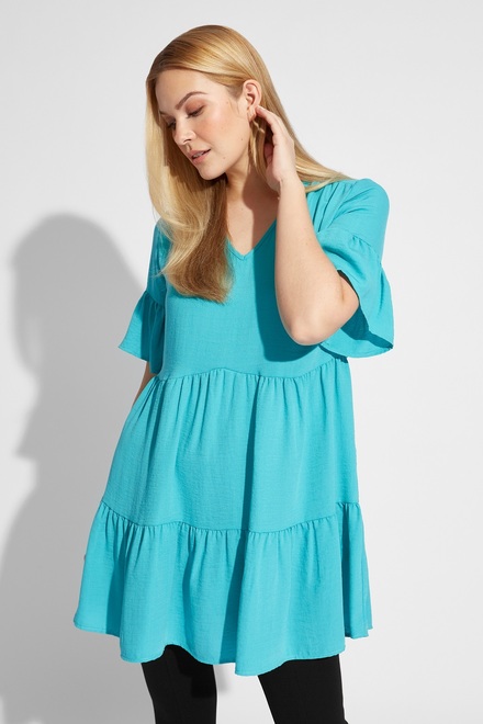 Ruffled Trapeze Tunic Style 231086. Palm Springs. 4