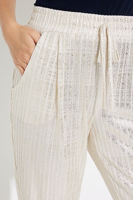Shimmer Tapered Leg Pants Style 231088. Beige/gold. 4