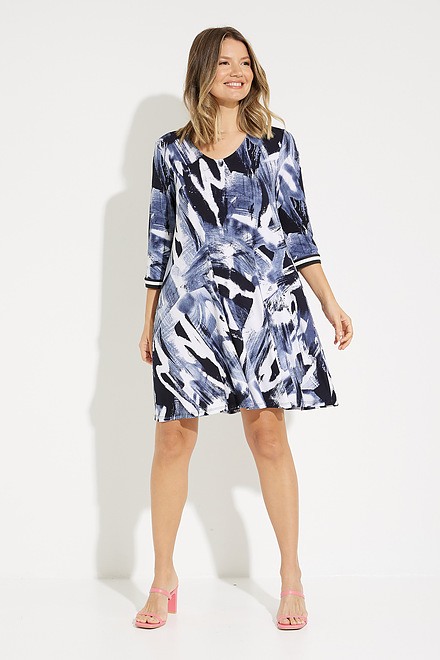 Abstract Print Shift Dress Style 231112