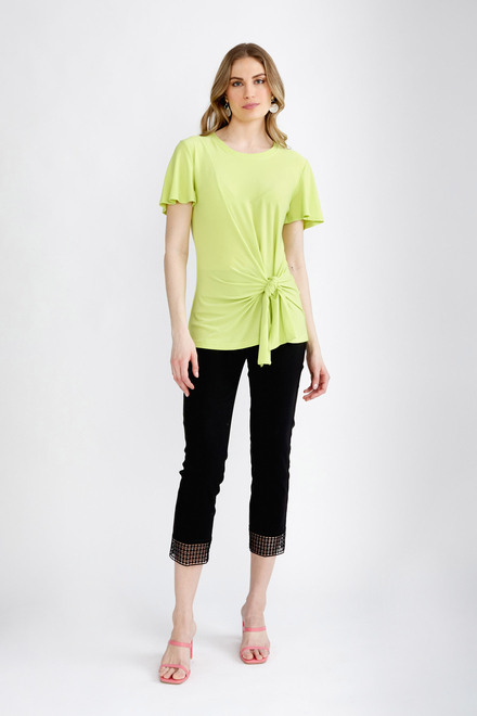 Tie-Front T-Shirt Style 231120. Exotic Lime. 3