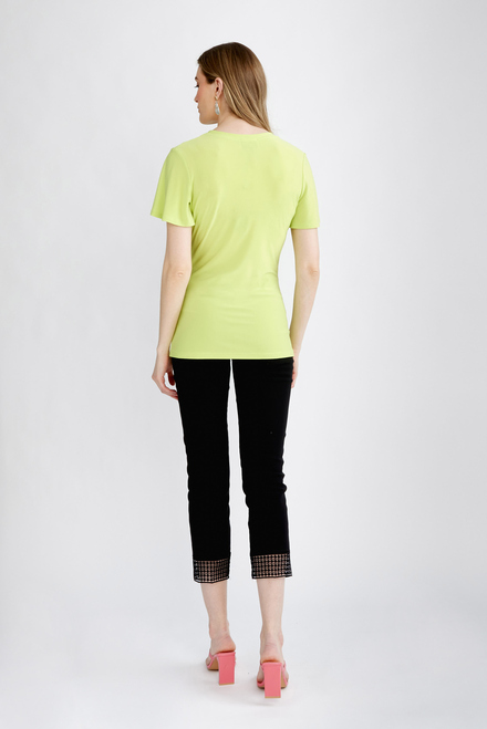 Tie-Front T-Shirt Style 231120. Exotic Lime. 2