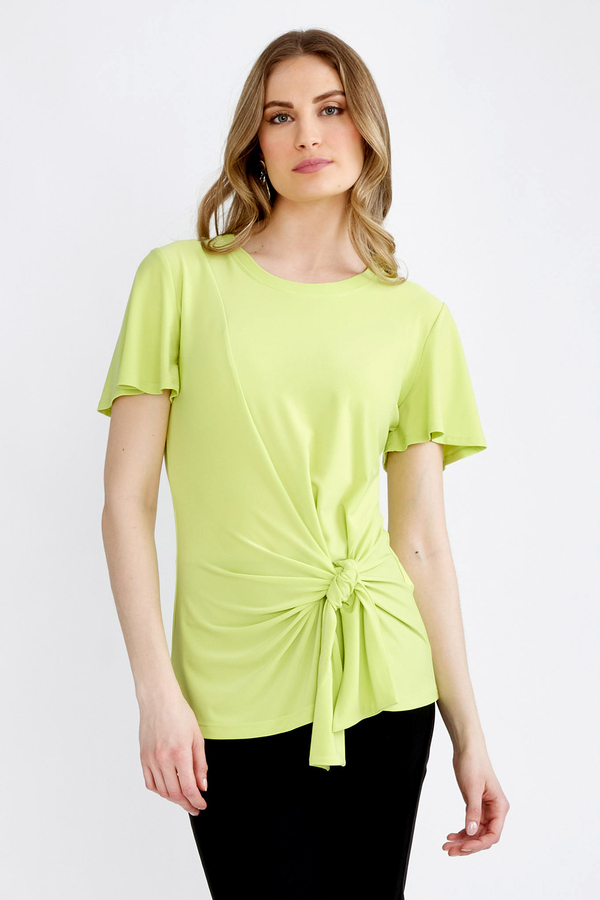 Tie-Front T-Shirt Style 231120. Exotic Lime