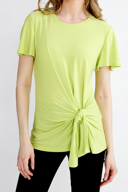 Tie-Front T-Shirt Style 231120. Exotic Lime. 4