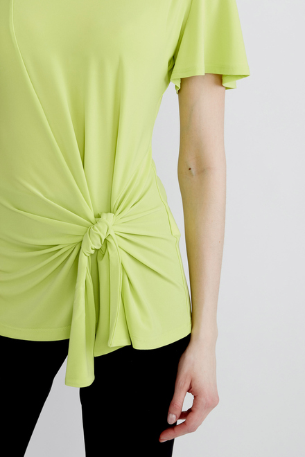 Tie-Front T-Shirt Style 231120. Exotic Lime. 5