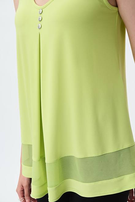 Split Front Sleeveless Top Style 231125. Exotic Lime. 3