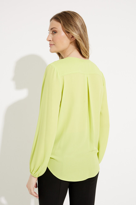 Tie-Front Blouse Style 231144. Exotic Lime. 2